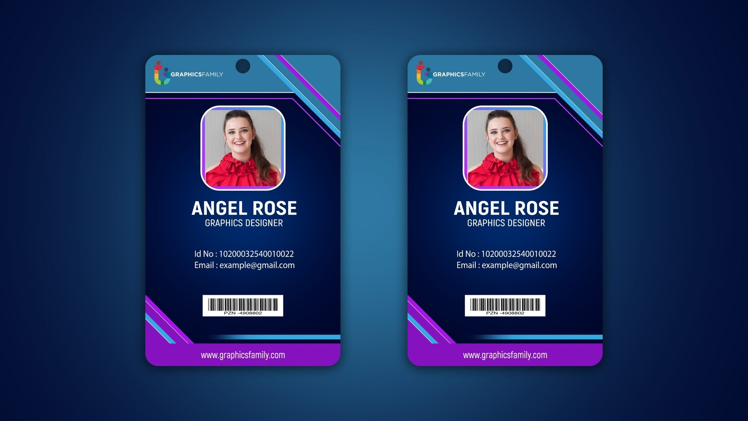 Business Id Card Template With Photo – Graphicsfamily Intended For Id Card Design Template Psd Free Download