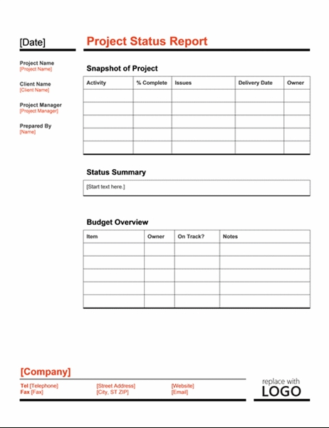 Business Memo (Red And Black Design) – Office Templates Pertaining To One Page Project Status Report Template
