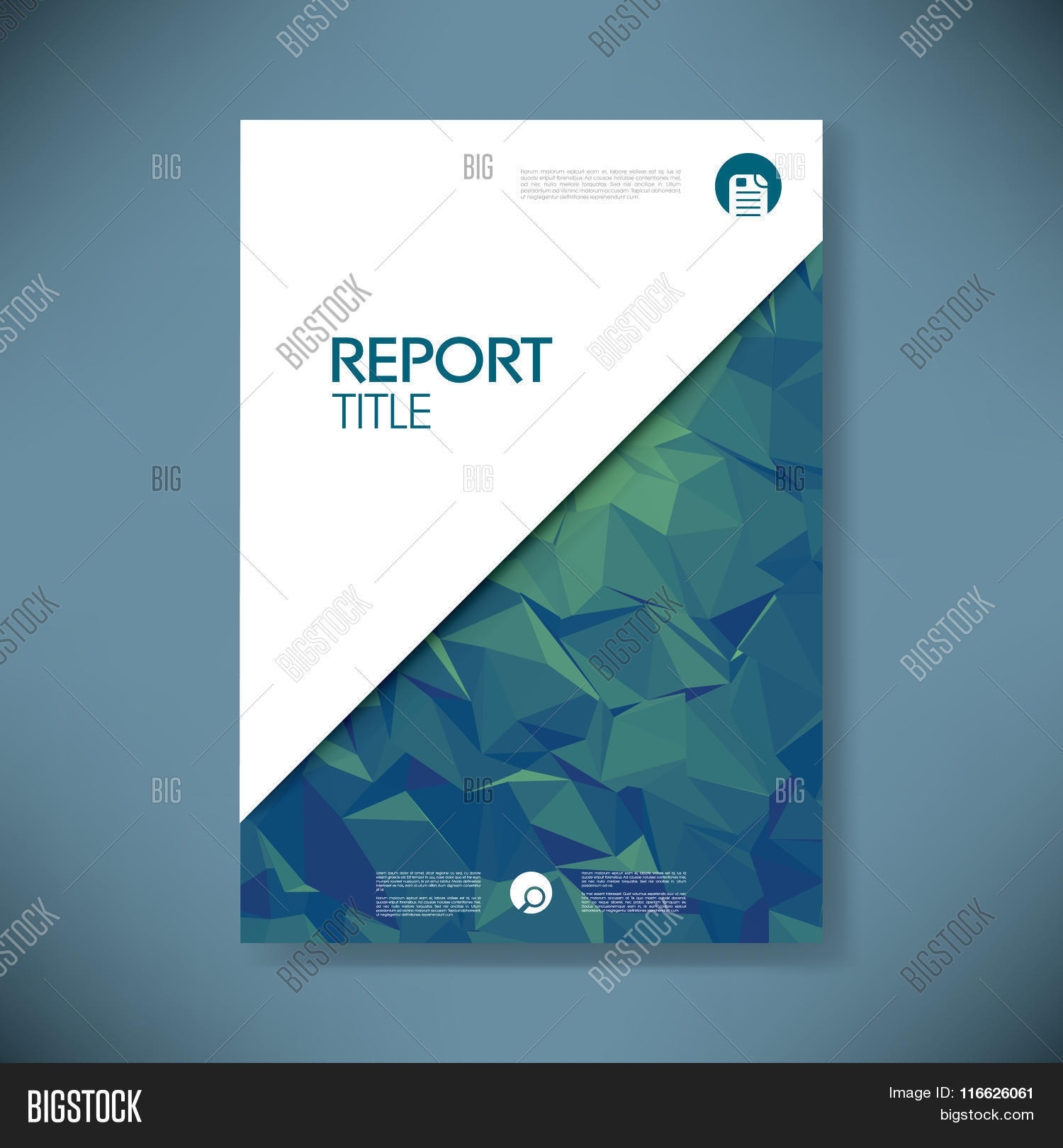 Business Report Cover Template On Vector & Photo | Bigstock In Cover Page For Report Template