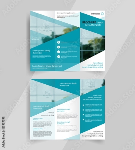 Business Tri-Fold Brochure Layout Design ,Vector A4 Brochure Template pertaining to Adobe Tri Fold Brochure Template