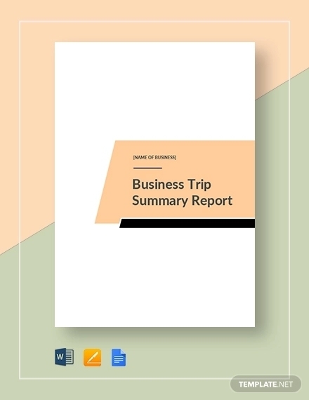 Business Trip Report - Examples, Format, Pdf | Examples In Sales Trip Report Template Word