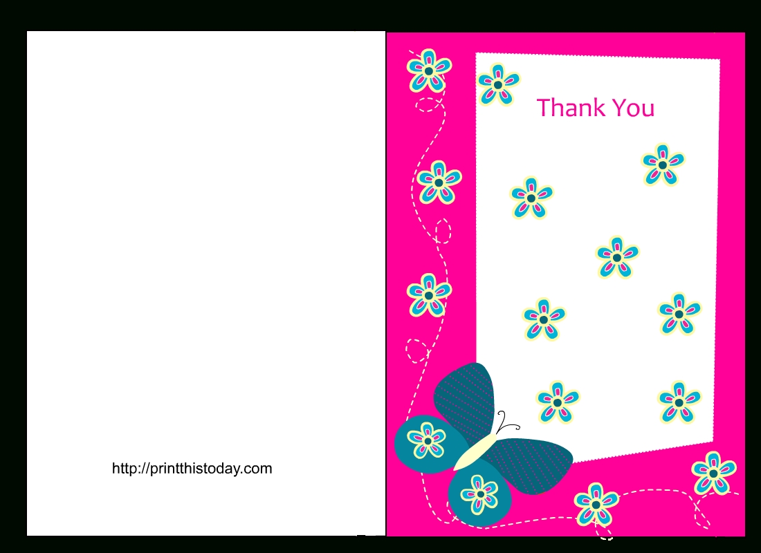 Butterfly Baby Shower Thank You Cards (Free Printable) Regarding Template For Baby Shower Thank You Cards