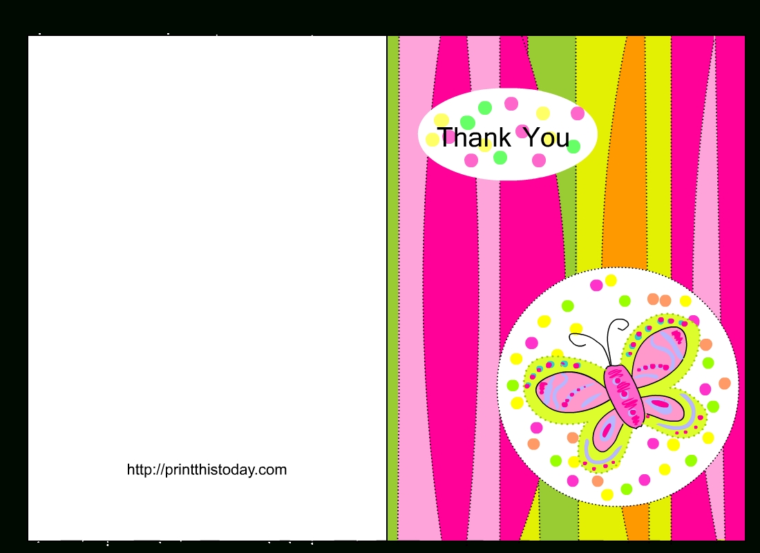Butterfly Baby Shower Thank You Cards (Free Printable) Regarding Template For Baby Shower Thank You Cards