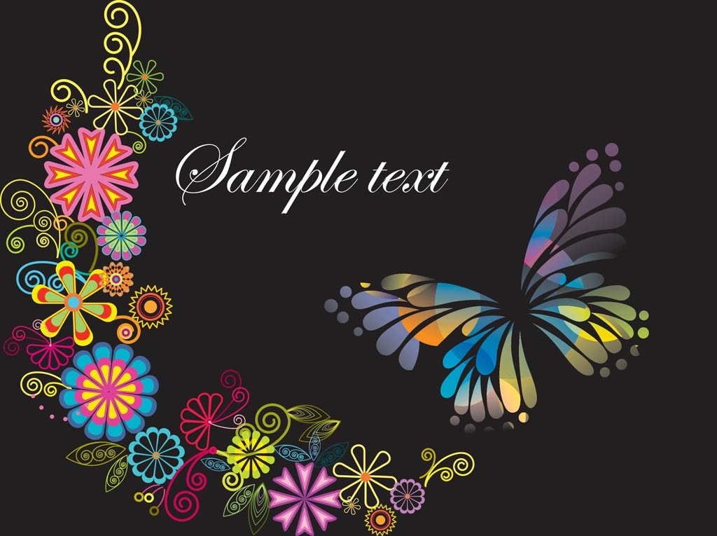 Butterfly Greeting Card Template Vector Art & Graphics | Freevector Regarding Greeting Card Layout Templates