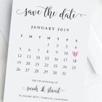 Calendar Save The Date Template Printable Save Our Date (355767) | Card Regarding Save The Date Cards Templates