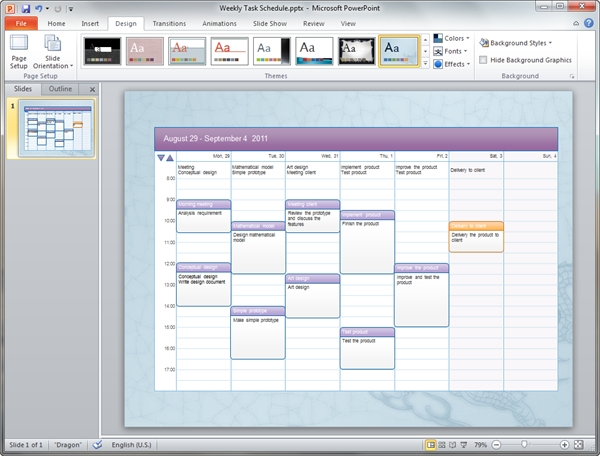 Calendar Templates For Powerpoint In Microsoft Powerpoint Calendar Template