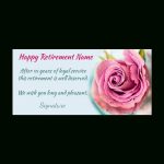 Card Congratulations Wishes Retirement Flower Rose Free Template (Card Inside Retirement Card Template