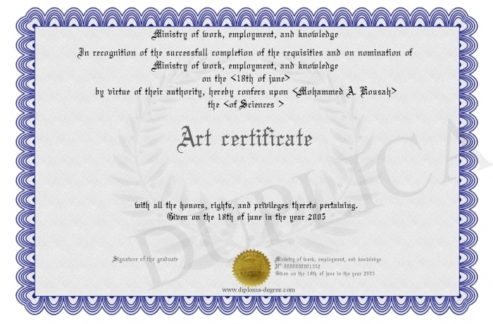 Certificate Art - Certificates Templates Free In Free Art Certificate Templates