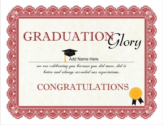 Certificate Graduation – Certificates Templates Free Throughout Graduation Gift Certificate Template Free