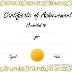 Certificate Of Achievement – Certificates Templates Free Within Template For Certificate Of Award