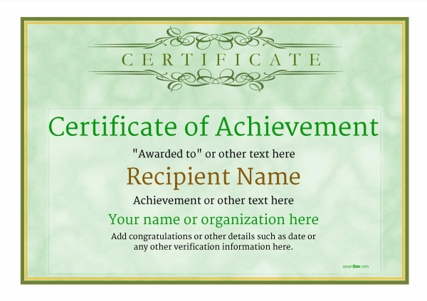 Certificate Of Achievement - Free Templates Easy To Use Download & Print Within Blank Certificate Of Achievement Template