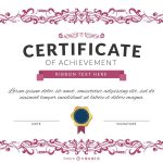 Certificate Of Achievement Template Mockup In Pink – Vector Download Pertaining To Word Template Certificate Of Achievement