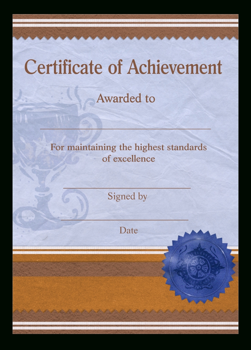 Certificate Of Achievement Template Png Image – Purepng | Free Pertaining To Certificate Of Attainment Template