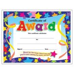 Certificate Of Award Colorful Classics Certificates, 30 Ct – T 2951 Throughout Certificate Of Achievement Template For Kids