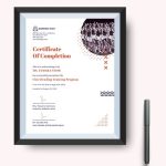 Certificate Of Completion Template – 37+ Word, Pdf, Psd, Indesign Within Indesign Certificate Template