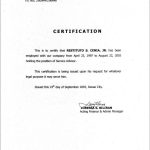 Certificate Of Employment Template ~ Addictionary pertaining to Template Of Certificate Of Employment