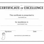 Certificate Of Excellence – Free Certificate Templates In Academic Intended For Academic Award Certificate Template