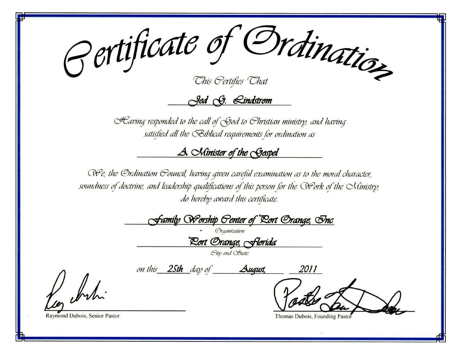 Certificate Of Ordination By Ia Magazine – Issuu Within Ordination Certificate Templates