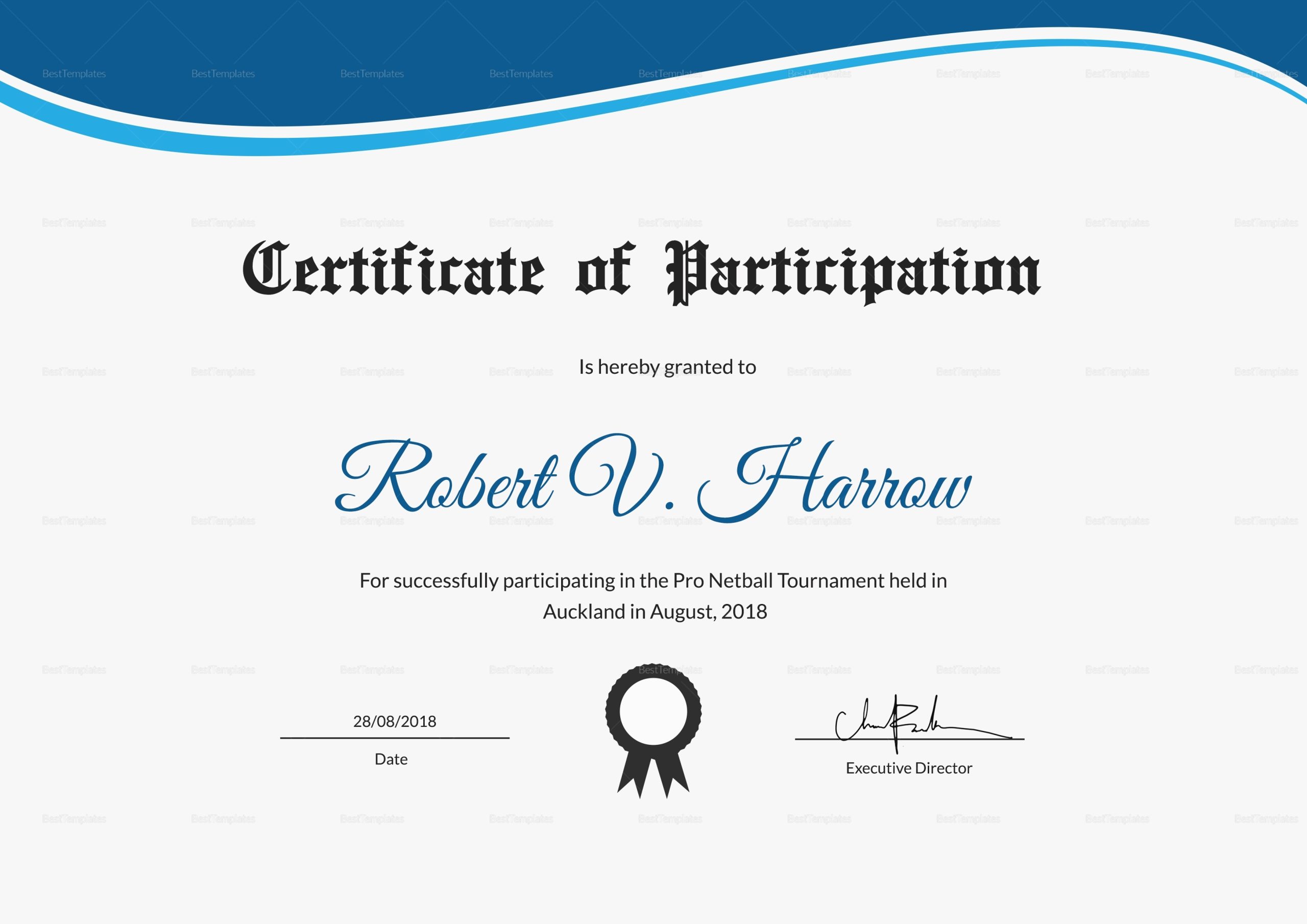 Certificate Of Participation Template Word | Creative Design Templates Inside Certification Of Participation Free Template
