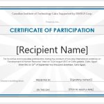 Certificate Of Participation Templates For Ms Word | Professional Inside Certificate Of Participation Template Doc