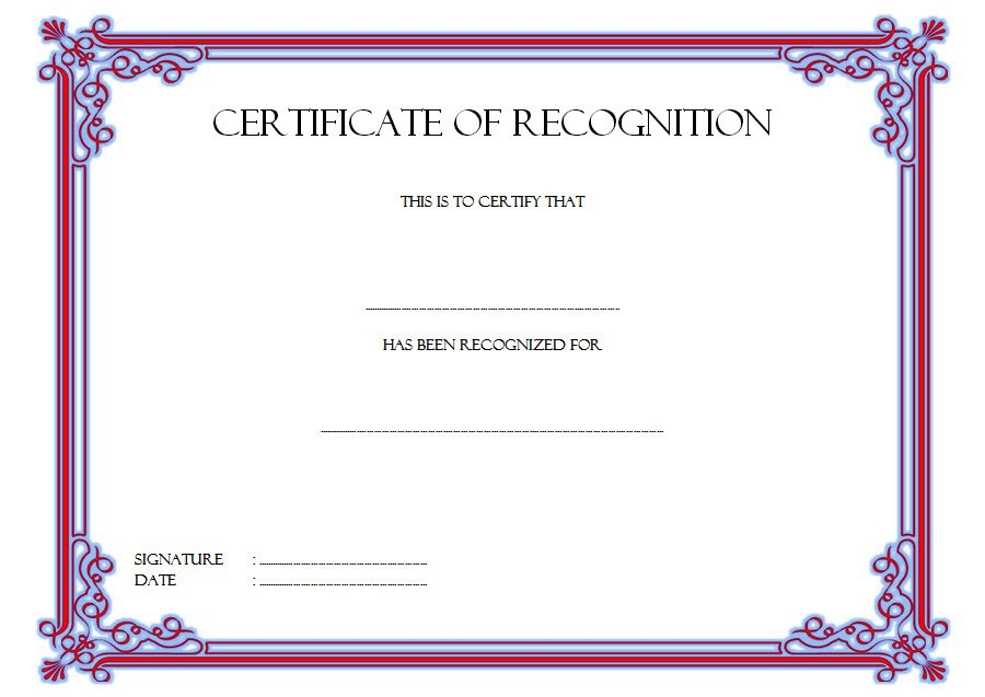 Certificate Of Recognition Template Word Free (10+ Concepts) Within Microsoft Word Award Certificate Template