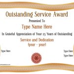 Certificate Of Years Of Service Template - Printable-Word-Doc-5-Year regarding Employee Certificate Of Service Template