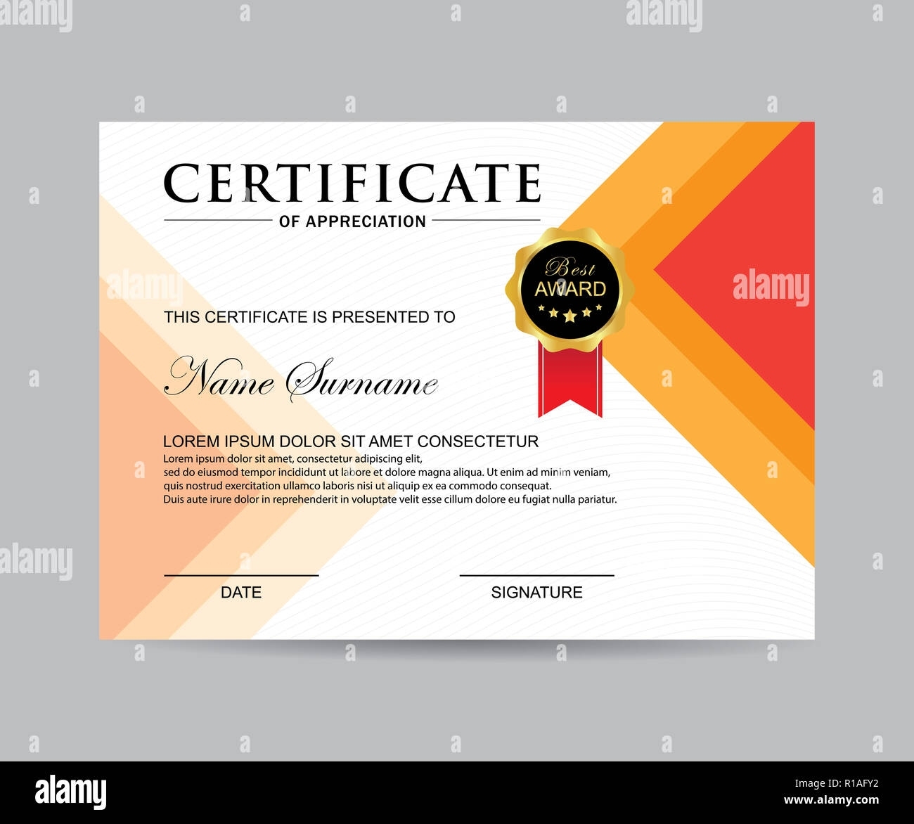 Certificate Template Vector High Resolution Stock Photography And Throughout High Resolution Certificate Template
