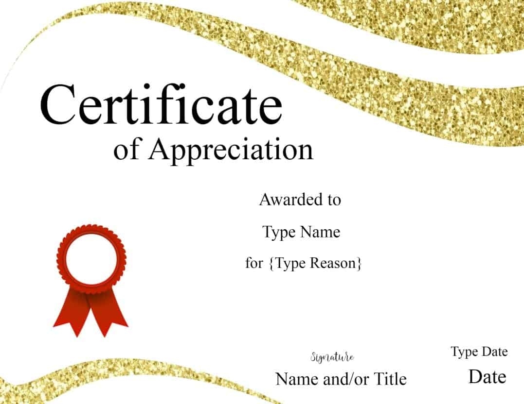 Certificate Templates Within Certificates Of Appreciation Template