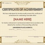 Certificates Of Achievement For Word | Professional Certificate Templates throughout Certificate Of Achievement Template Word