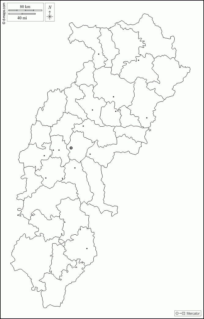 Chhattisgarh Free Map, Free Blank Map, Free Outline Map, Free Base Map In Blank City Map Template