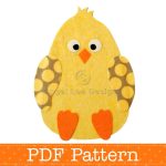 Chicken Applique Template Easter Chick Diy Children Pdf – Etsy With Regard To Easter Chick Card Template