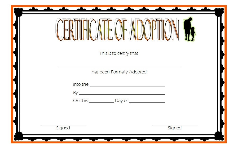 Child Adoption Certificate Template Editable [10+ Best Designs] inside Blank Adoption Certificate Template