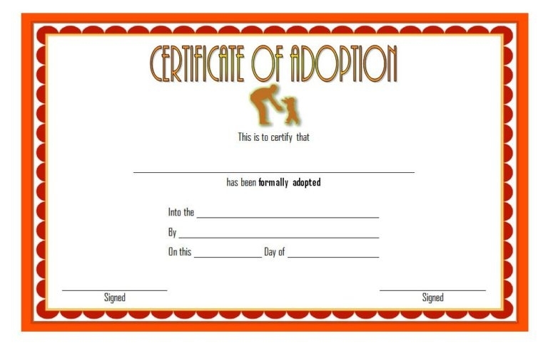 Child Adoption Certificate Template Editable [10+ Best Designs] throughout Child Adoption Certificate Template