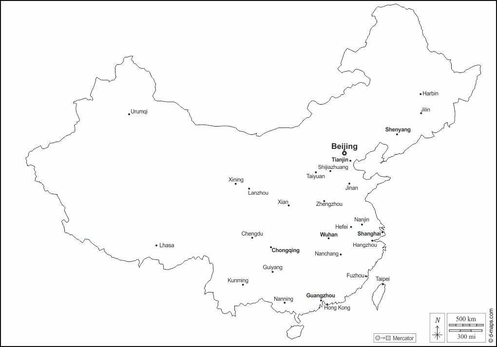 China Free Map, Free Blank Map, Free Outline Map, Free Base Map Outline Pertaining To Blank City Map Template
