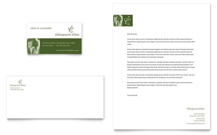 Chiropractor Business Card & Letterhead Template – Word & Publisher With Chiropractic Travel Card Template