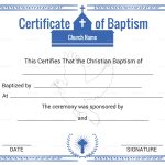 Christian Baptism Certificate Template In Adobe Photoshop, Microsoft Word With Certificate Templates For Word Free Downloads