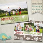 Christmas Card Photoshop Template Family Christmas Card 87 | Etsy With Regard To Christmas Photo Card Templates Photoshop