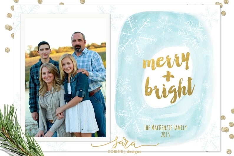 Christmas Card Template For Photographers Template For | Etsy Regarding Holiday Card Templates For Photographers