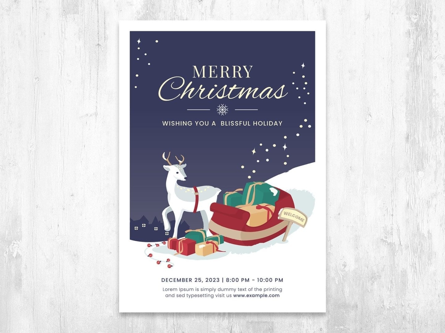 Christmas Card Templates – Adobe Illustrator, Vector, Eps – Brandpacks Inside Adobe Illustrator Card Template
