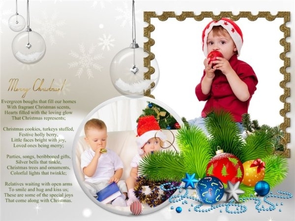 Christmas Collage / Card Add-On Templates - Download Free within Christmas Photo Cards Templates Free Downloads