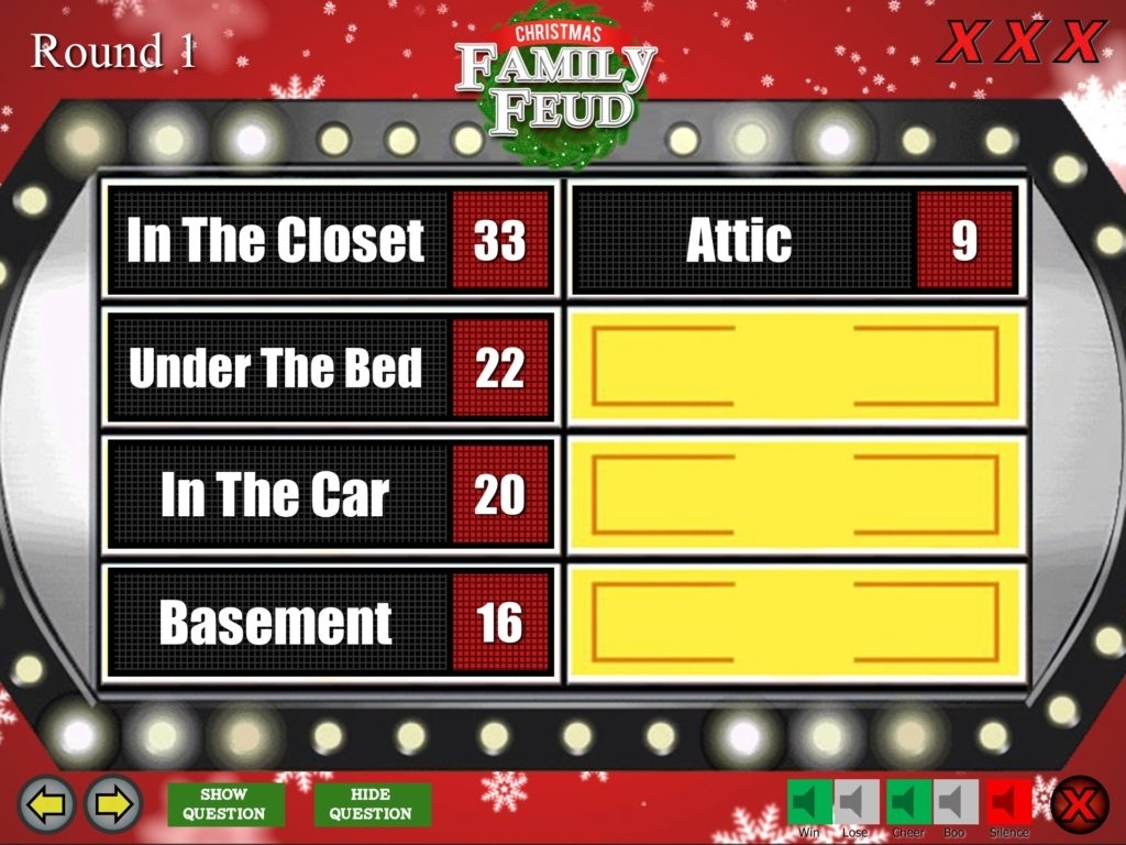 Christmas Family Feud Trivia Powerpoint Game - Mac And Pc Compatible For Family Feud Powerpoint Template With Sound