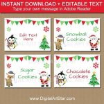 Christmas Food Labels Printable, Editable Christmas Labels, Christmas with regard to Celebrate It Templates Place Cards