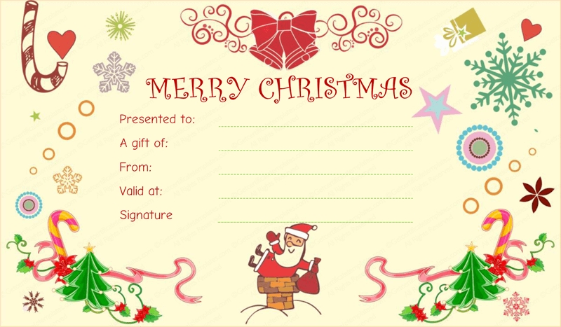 Christmas Fun Gift Certificate Template with regard to Kids Gift Certificate Template