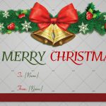 Christmas Gift Certificate (Christmas Bells) Within Merry Christmas Gift Certificate Templates