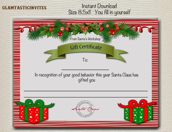 Christmas Gift Certificate Christmas Trip Gift Certificate Inside Homemade Christmas Gift Certificates Templates