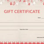 Christmas Holiday Gift Certificate Template In Adobe Photoshop in Merry Christmas Gift Certificate Templates