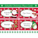 Christmas Place Cards Christmas Table Settings Christmas | Etsy in Christmas Table Place Cards Template