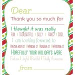 Christmas Printable Thank You Cards For Kids Pertaining To Thank You Note Card Template