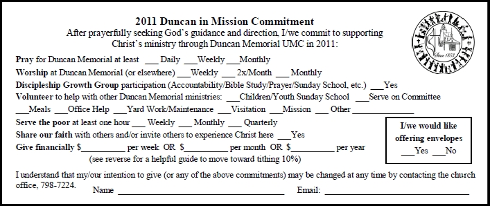 Church Pledge Card Samples | Effective Church Communications In Pledge Card Template For Church