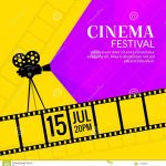 Cinema Festival Poster Template. Film Or Movie Flyer Festival Design Within Film Festival Brochure Template